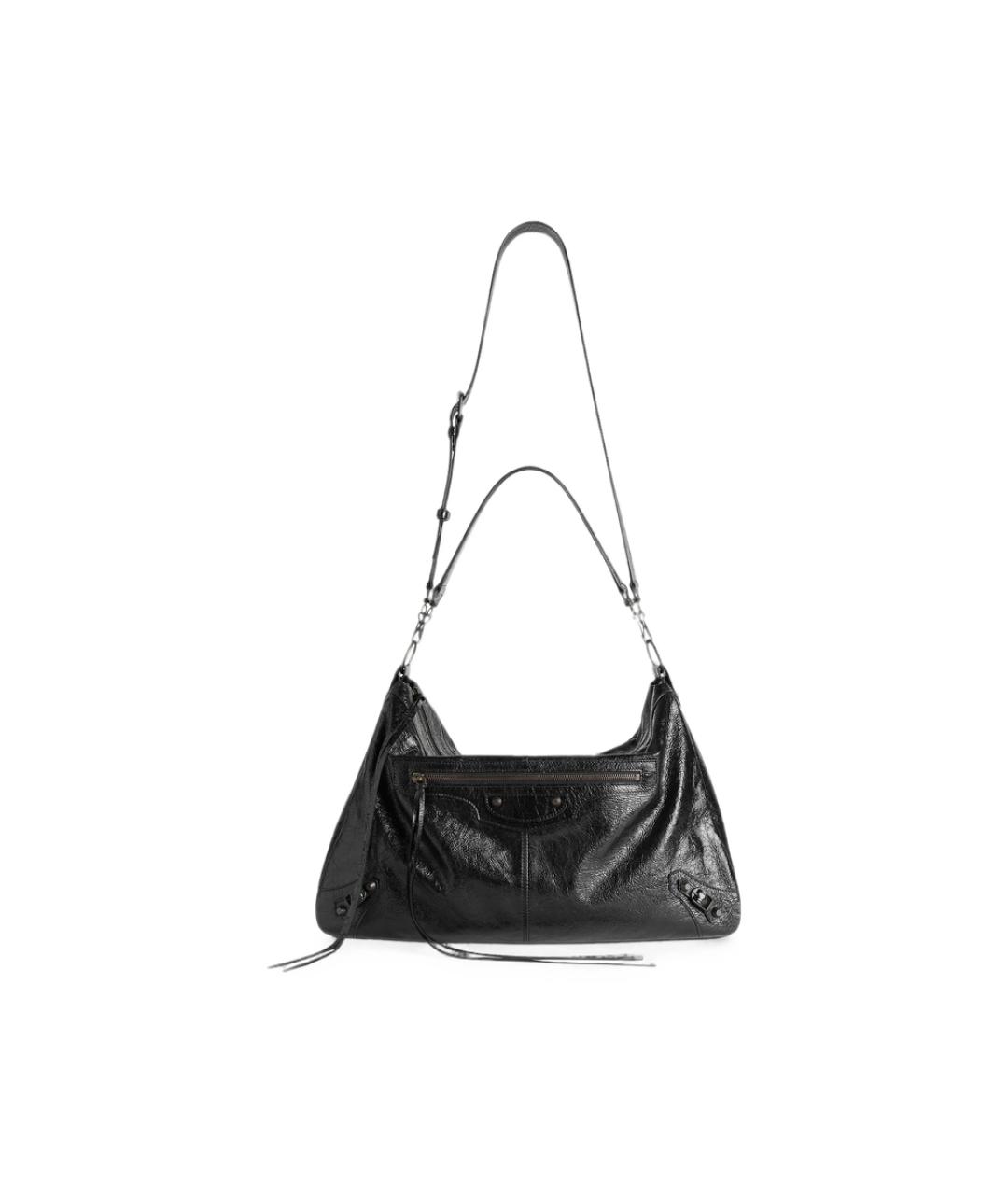 BALENCIAGA Черная кожаная сумка на плечо, фото 2