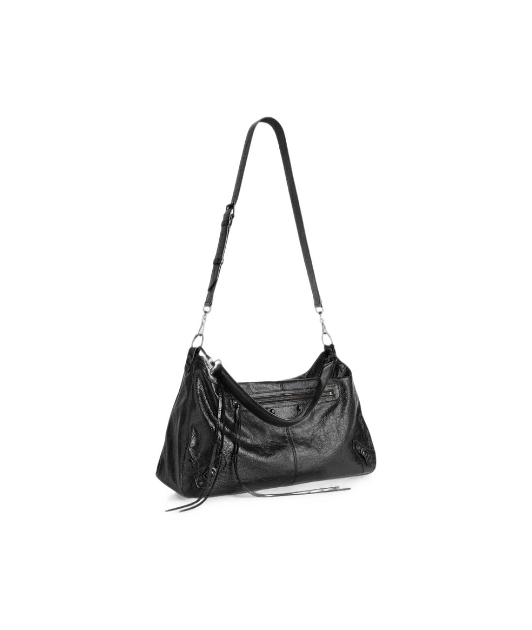 BALENCIAGA Черная кожаная сумка на плечо, фото 6