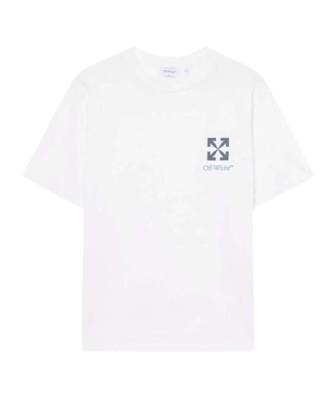 OFF-WHITE Белая хлопковая футболка, фото 1