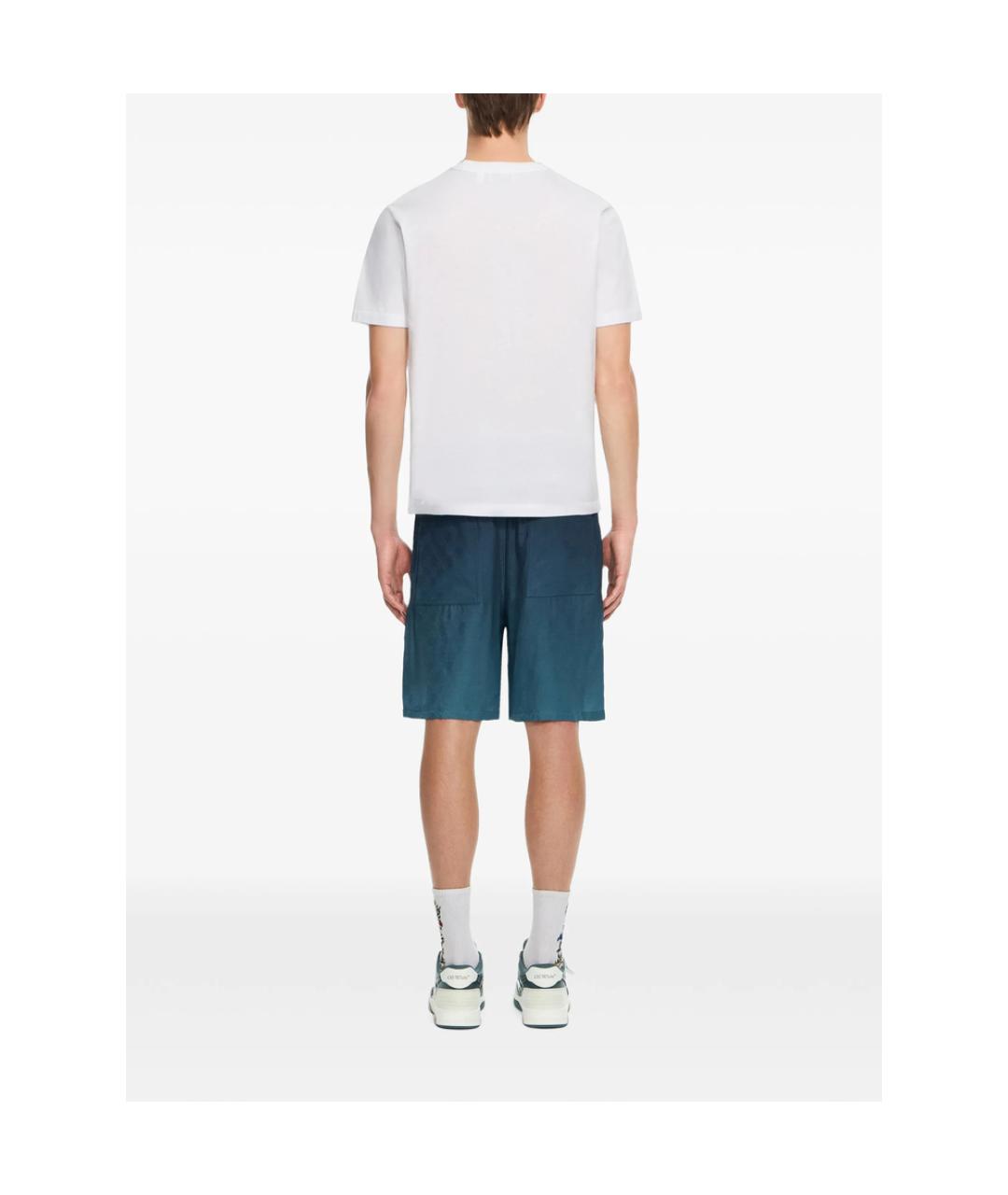 OFF-WHITE Белая хлопковая футболка, фото 3