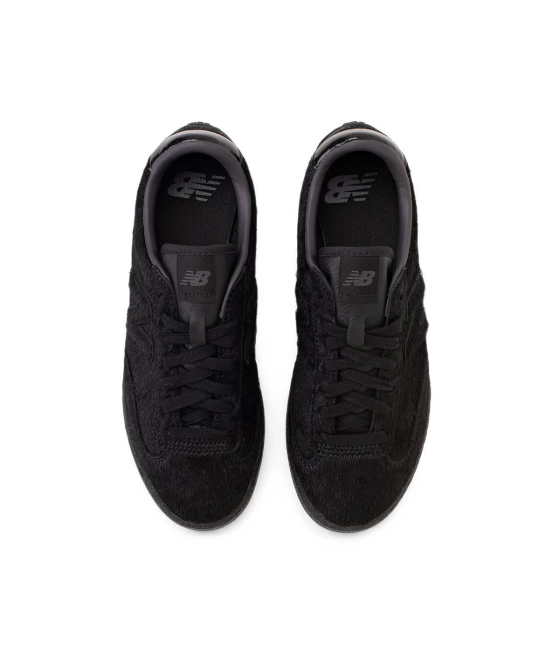 NEW BALANCE Черные кожаные низкие кроссовки / кеды, фото 3