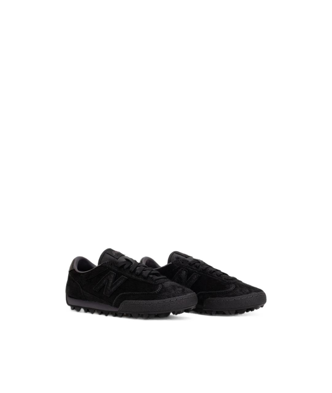 NEW BALANCE Черные кожаные низкие кроссовки / кеды, фото 2
