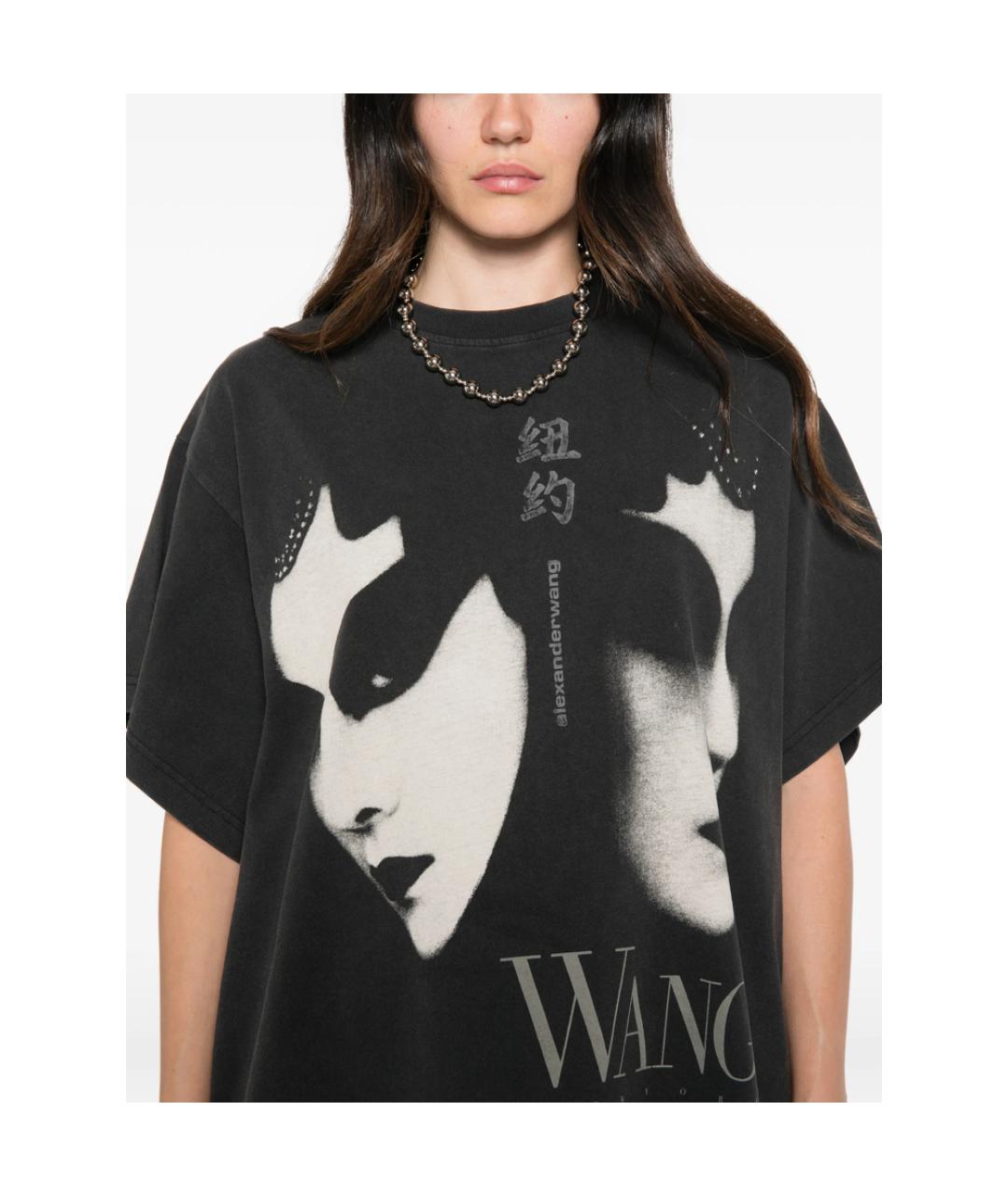 ALEXANDER WANG Черная футболка, фото 3