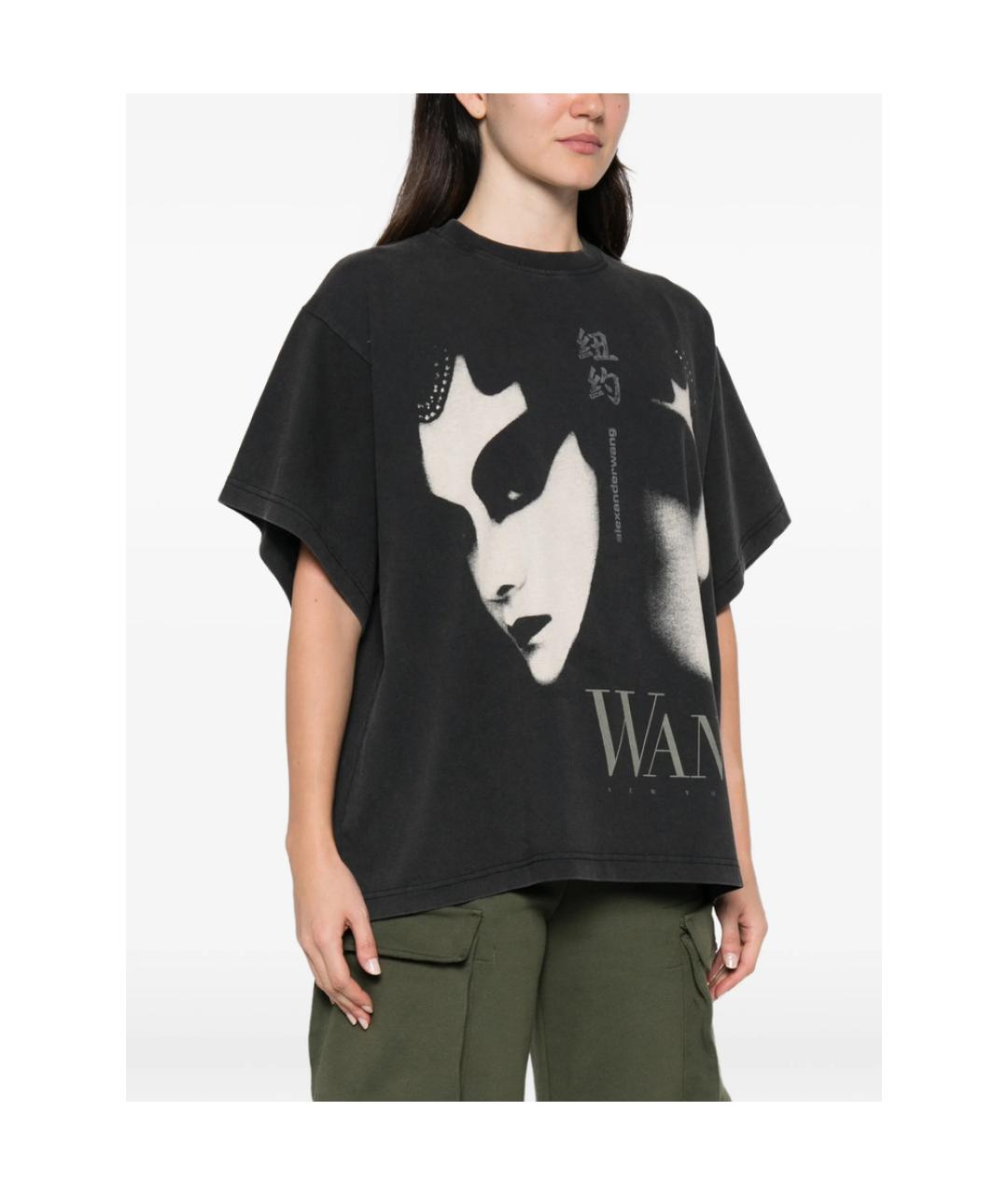 ALEXANDER WANG Черная футболка, фото 2