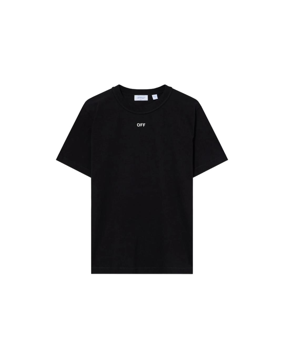 OFF-WHITE Черная хлопковая футболка, фото 1