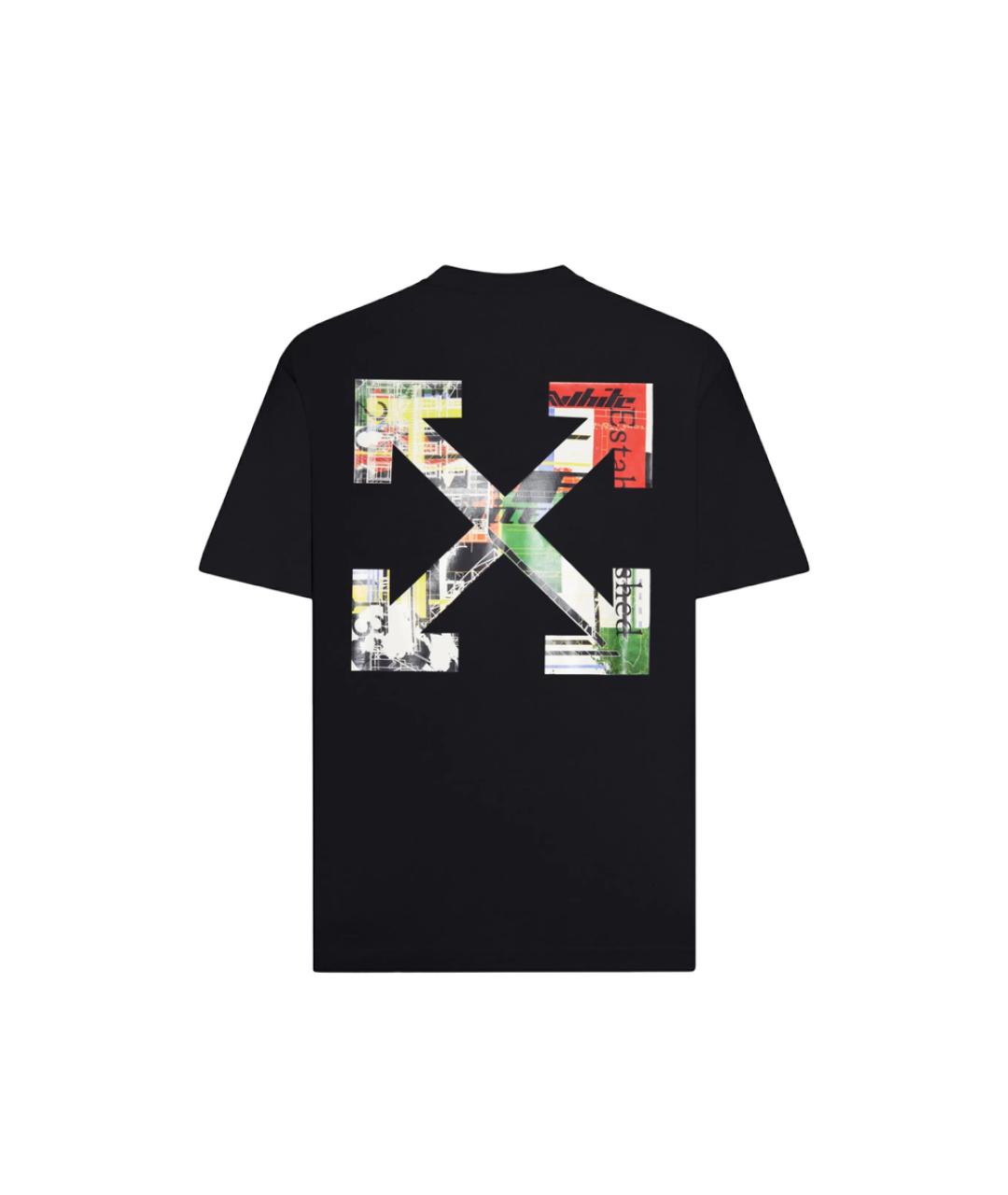 OFF-WHITE Черная хлопковая футболка, фото 2