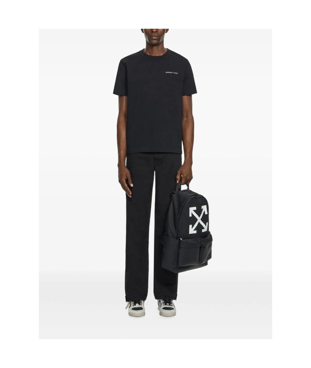 OFF-WHITE Черная хлопковая футболка, фото 4