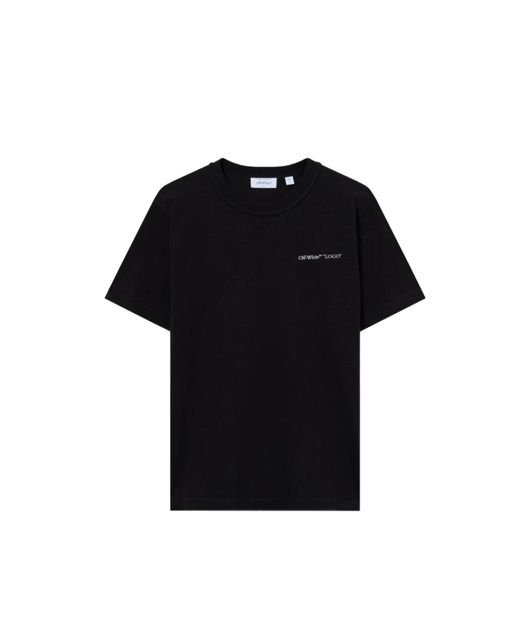 OFF-WHITE Черная хлопковая футболка, фото 1