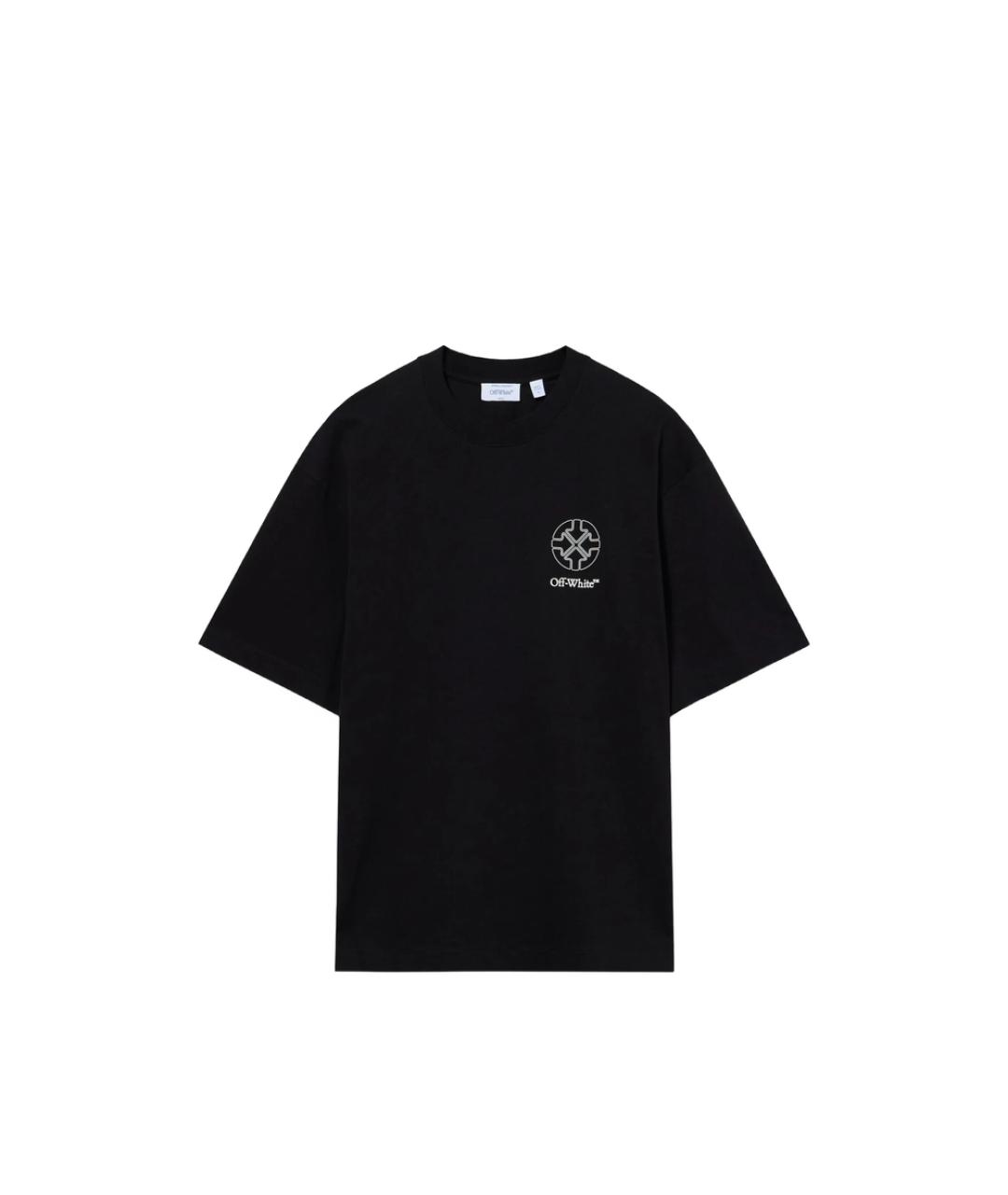 OFF-WHITE Черная хлопковая футболка, фото 1