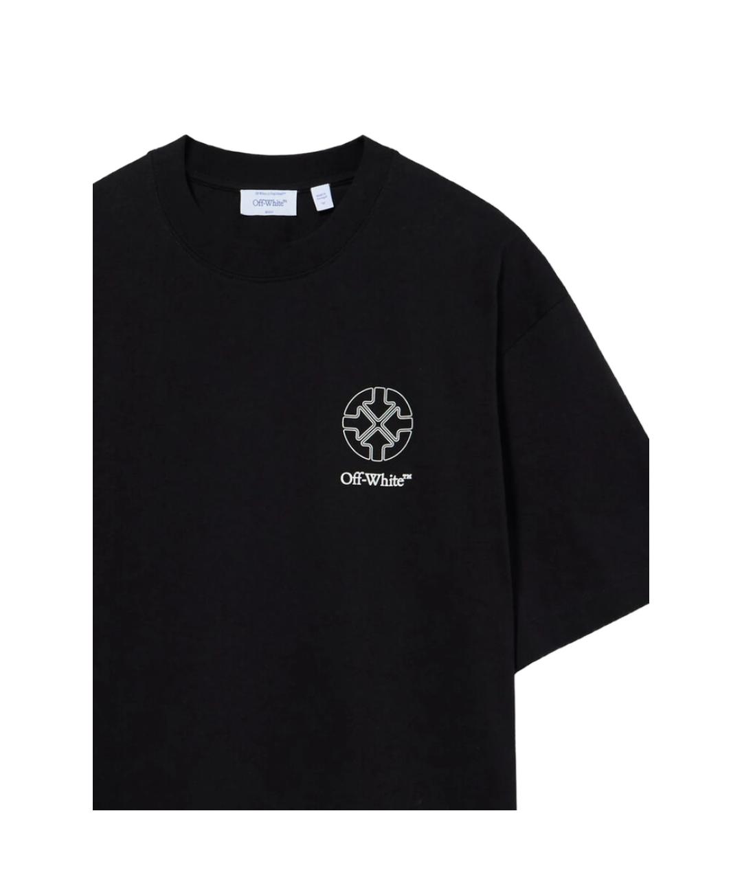 OFF-WHITE Черная хлопковая футболка, фото 2