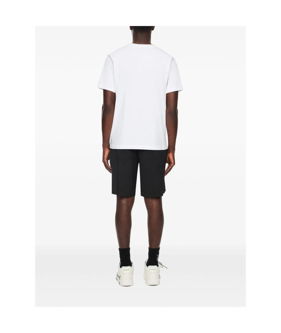 OFF-WHITE Белая хлопковая футболка, фото 2