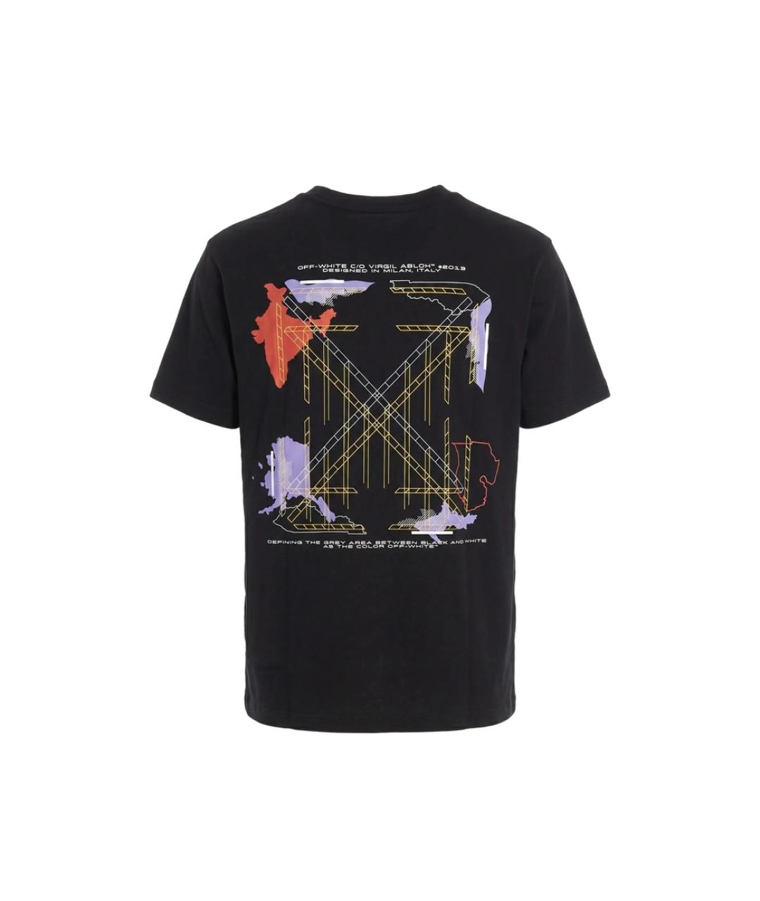 OFF-WHITE Черная хлопковая футболка, фото 2