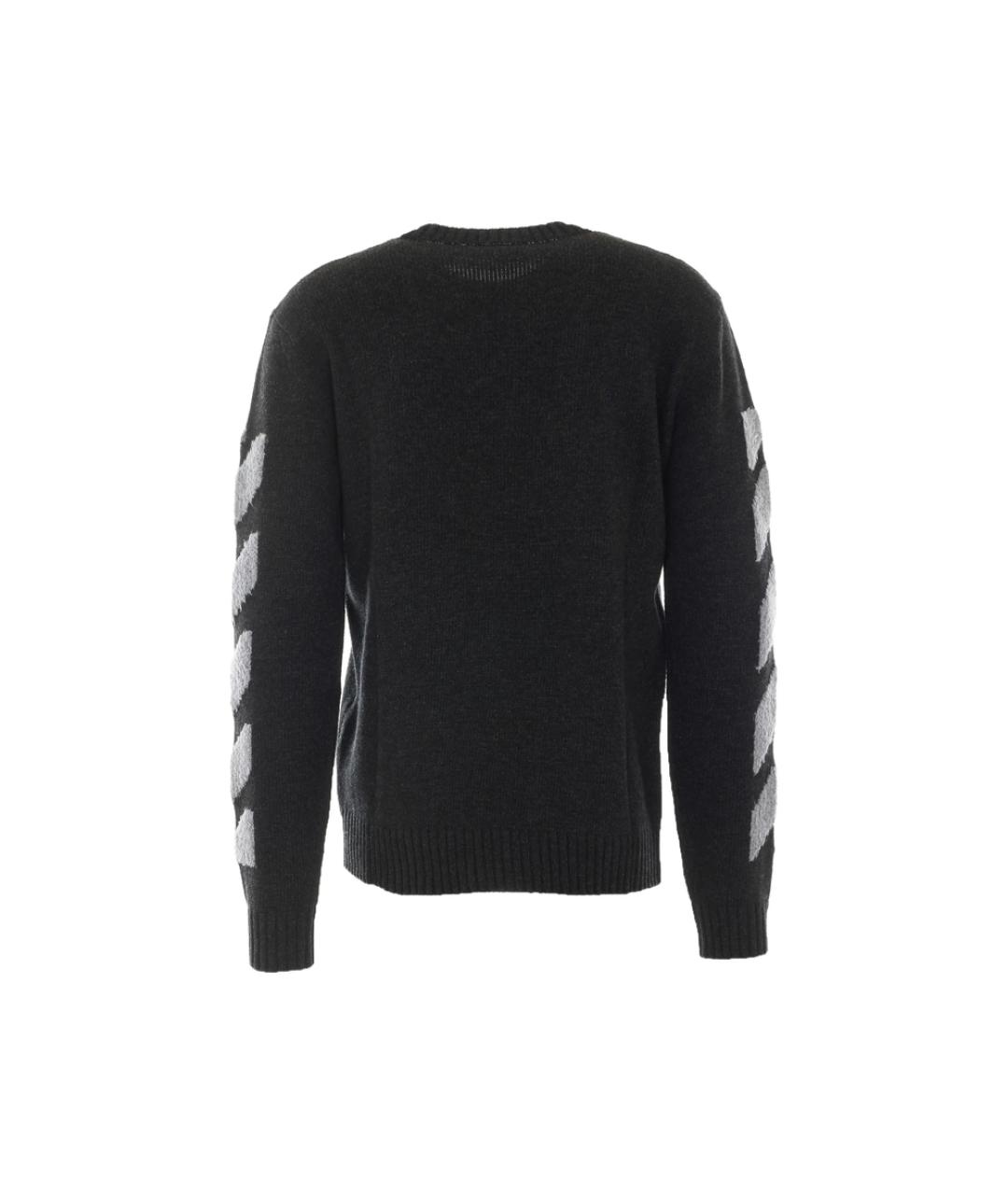 OFF-WHITE Черный шерстяной джемпер / свитер, фото 2