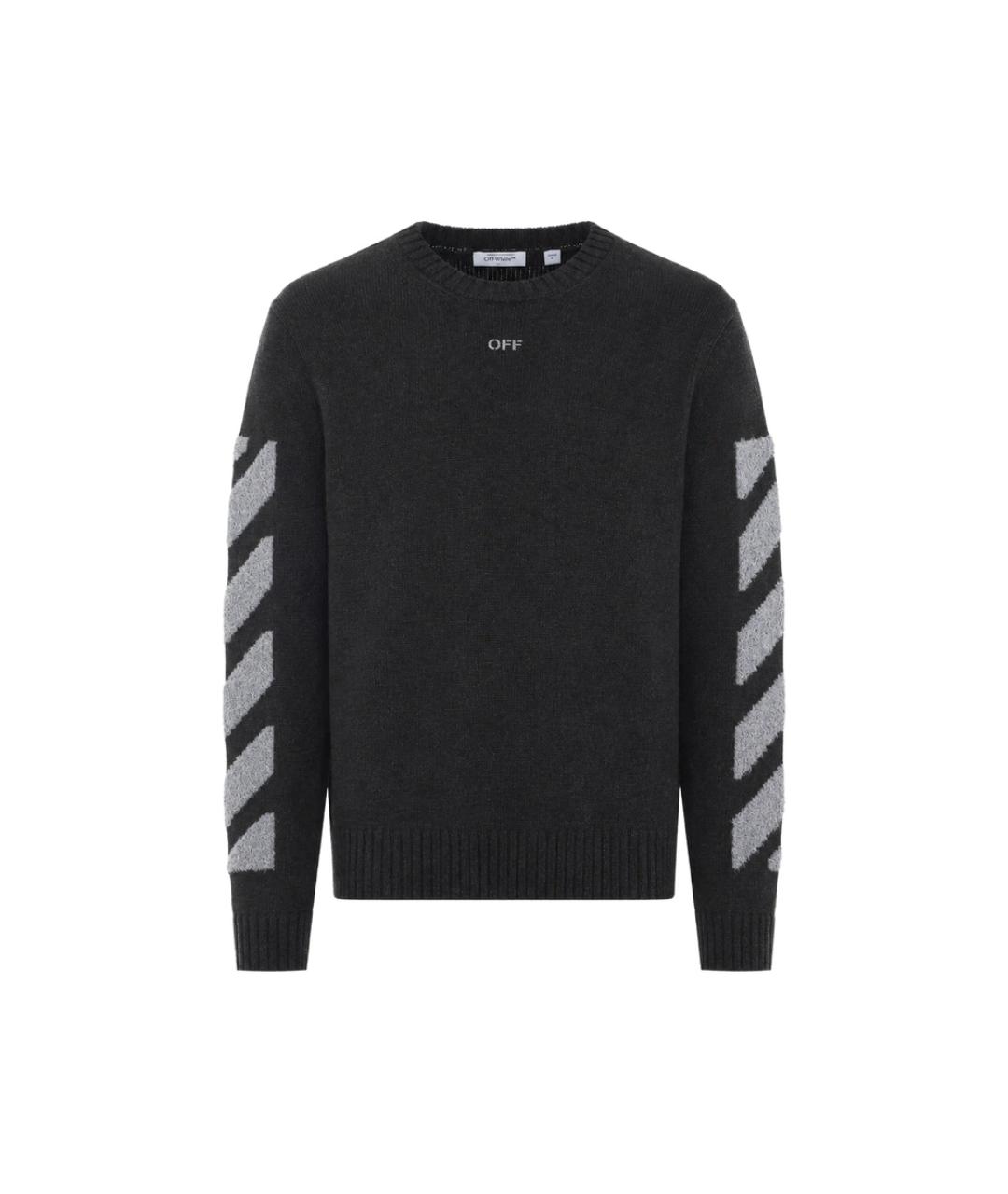OFF-WHITE Черный шерстяной джемпер / свитер, фото 1