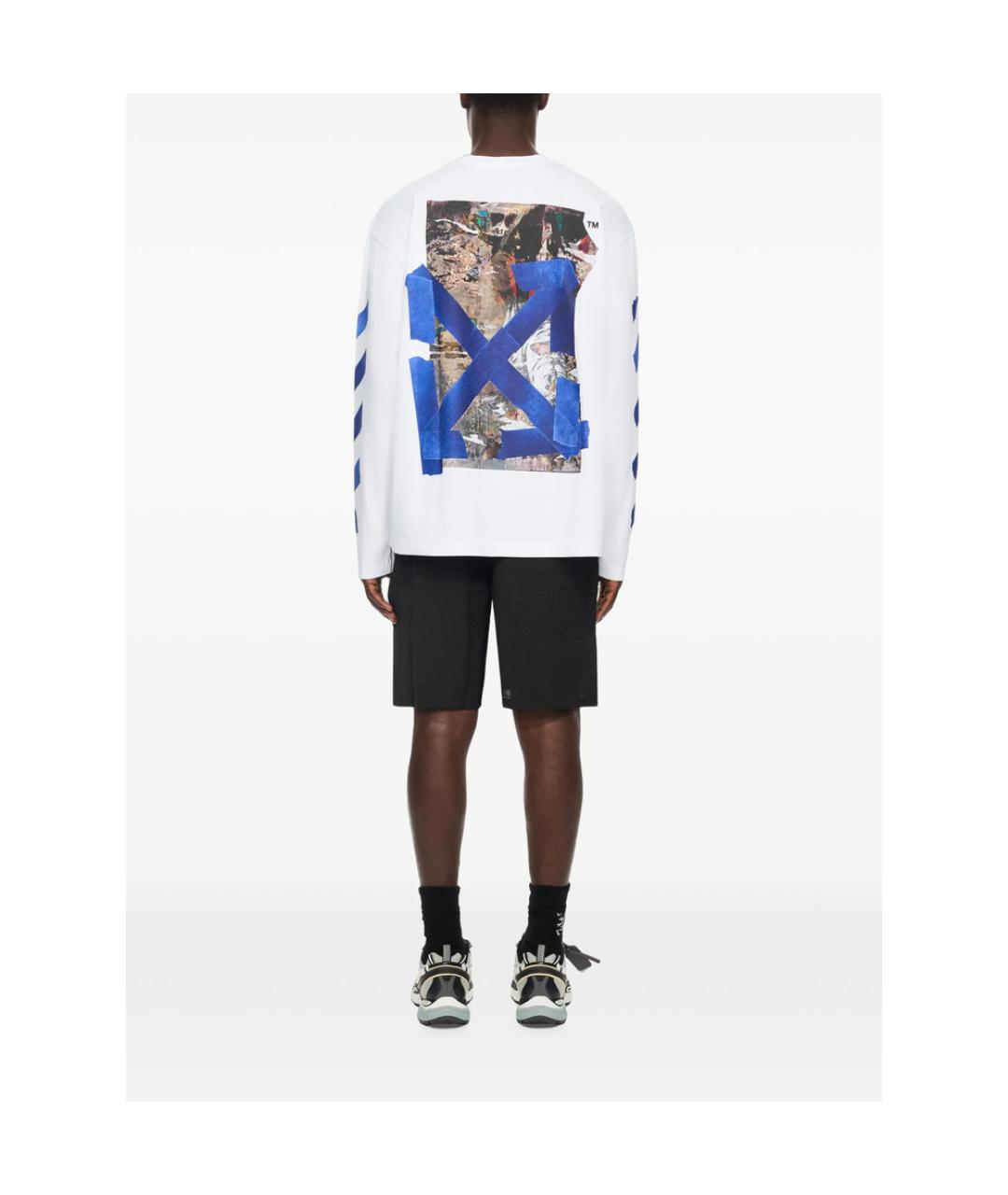 OFF-WHITE Белая хлопковая футболка, фото 3
