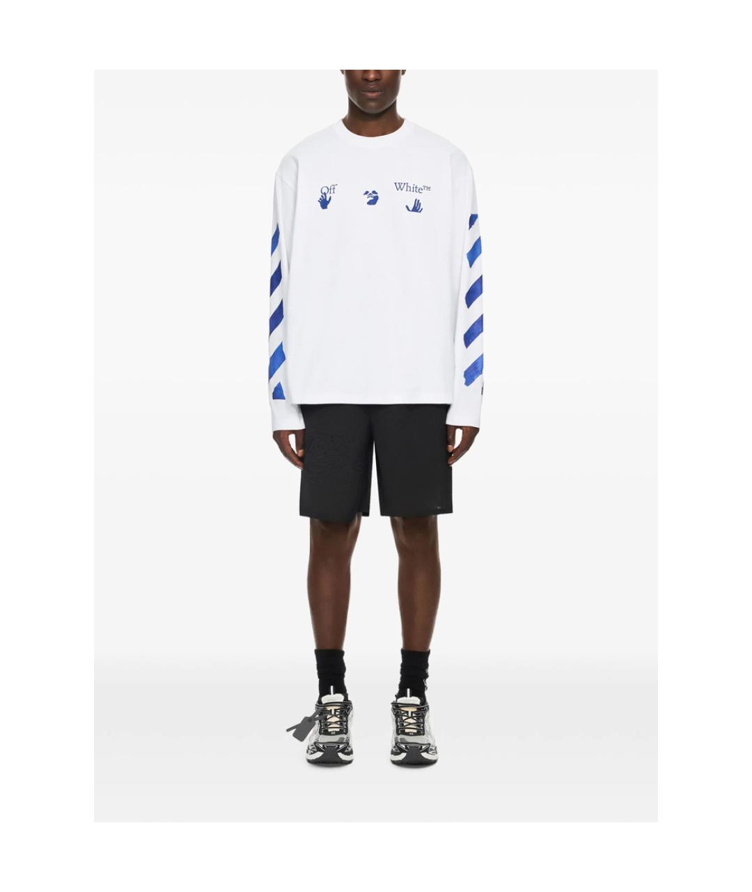 OFF-WHITE Белая хлопковая футболка, фото 2