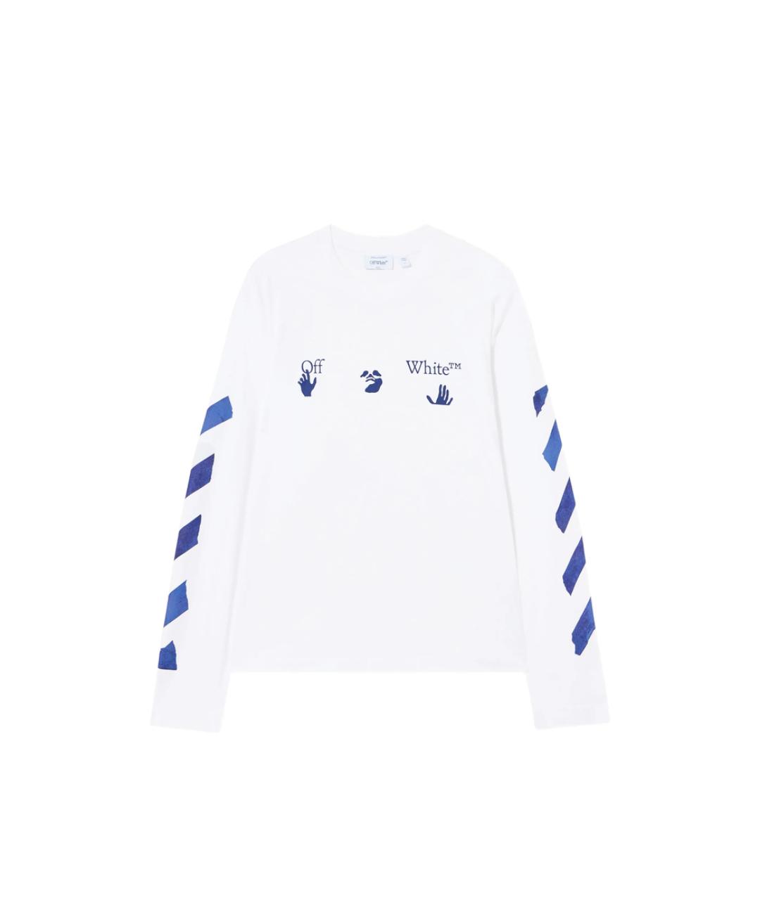 OFF-WHITE Белая хлопковая футболка, фото 1