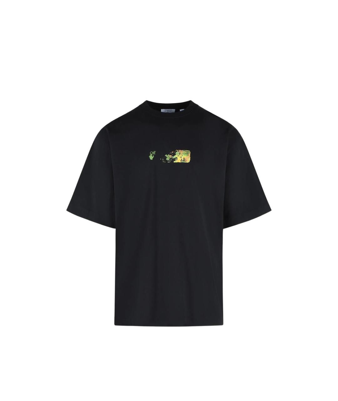 OFF-WHITE Черная хлопковая футболка, фото 1