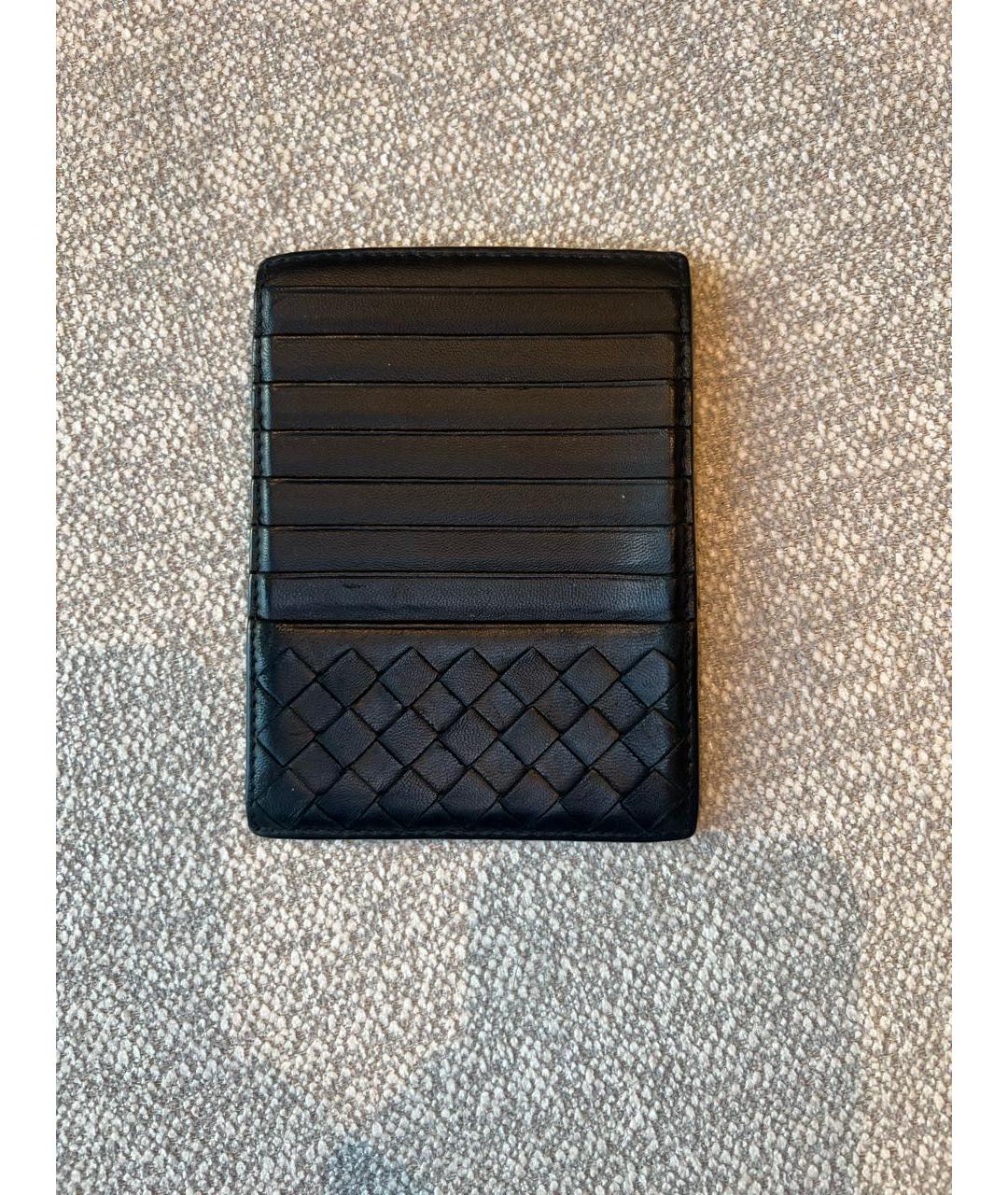BOTTEGA VENETA Черный кожаный кошелек, фото 5