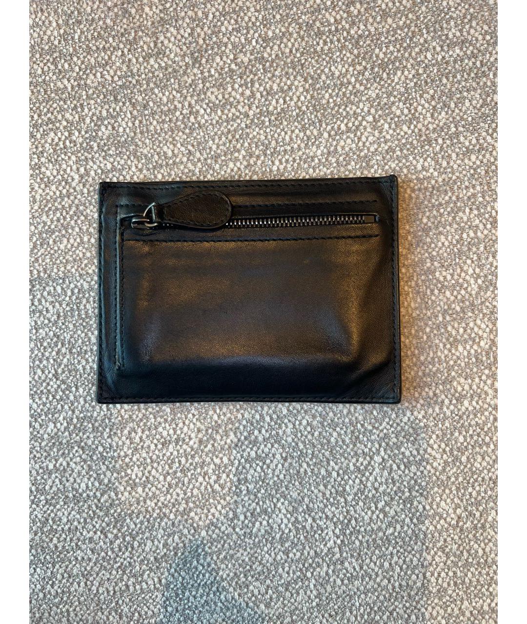 BOTTEGA VENETA Черный кожаный кошелек, фото 2