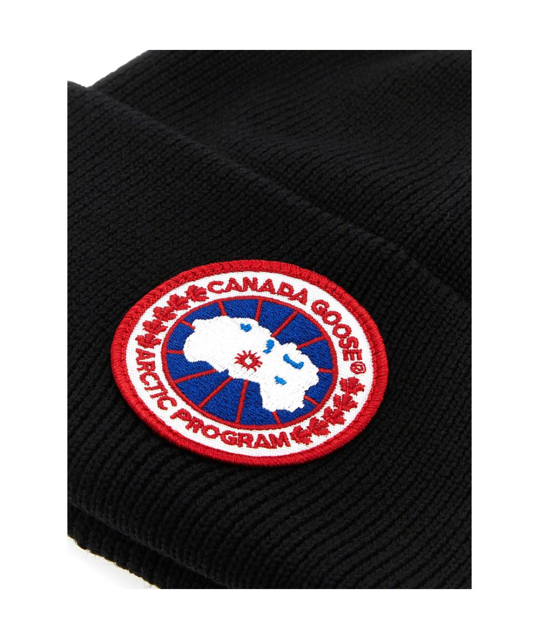 CANADA GOOSE Черная шерстяная шапка, фото 2