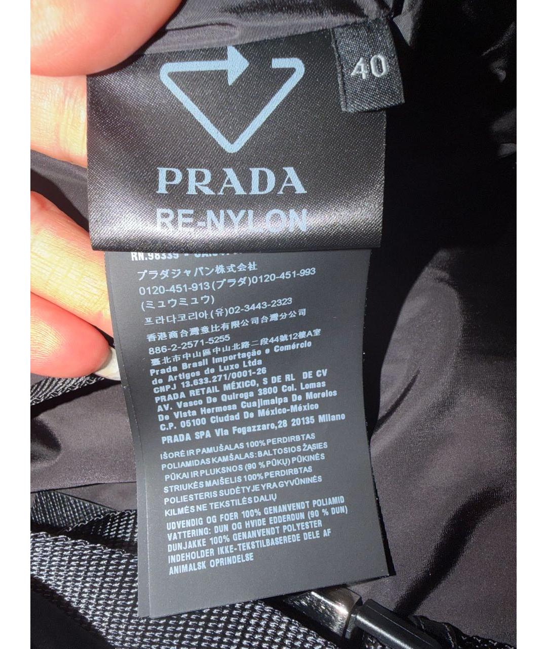 PRADA Черный пуховик, фото 3