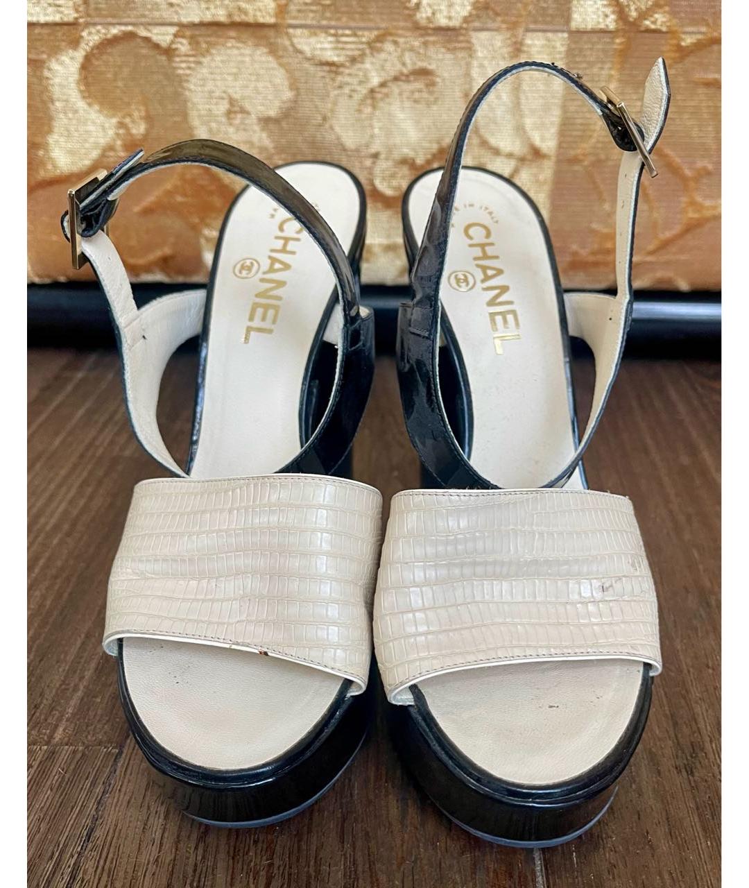 CHANEL Босоножки из кожи ящерицы, фото 2