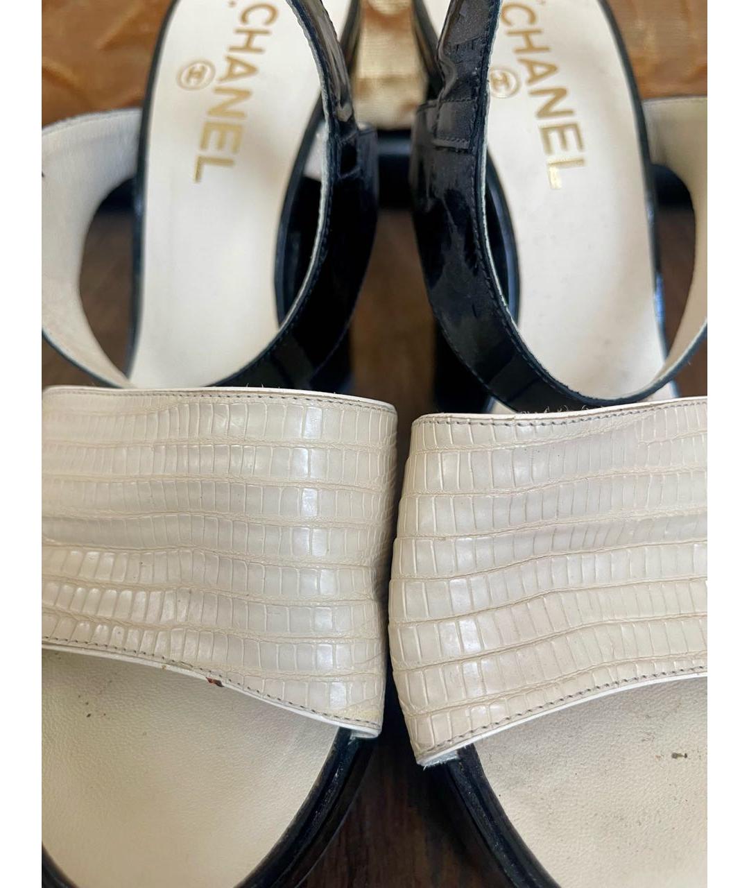 CHANEL Босоножки из кожи ящерицы, фото 3
