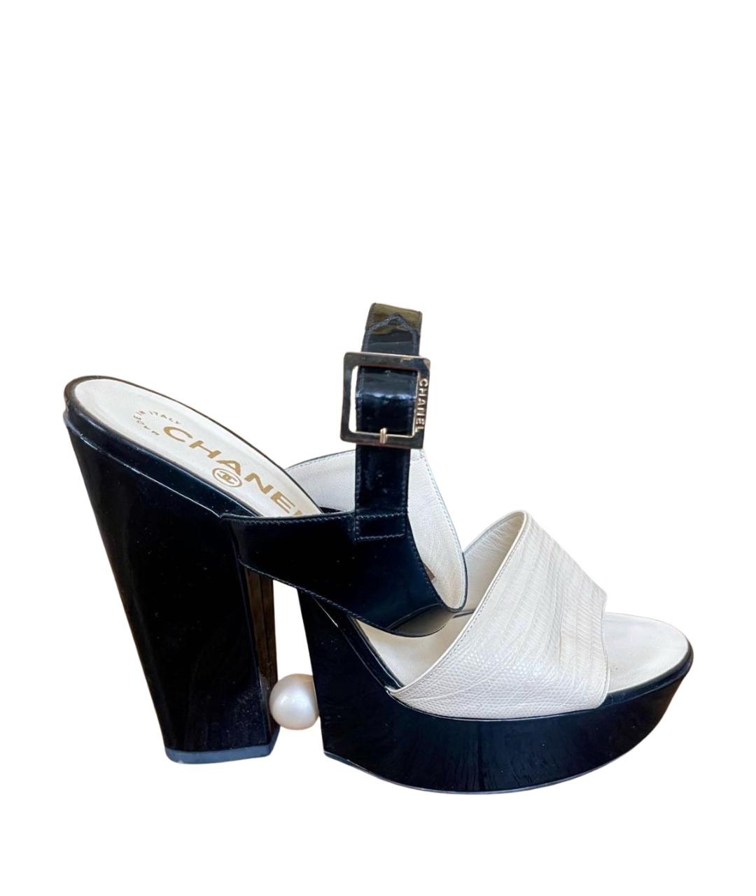 CHANEL Босоножки из кожи ящерицы, фото 1
