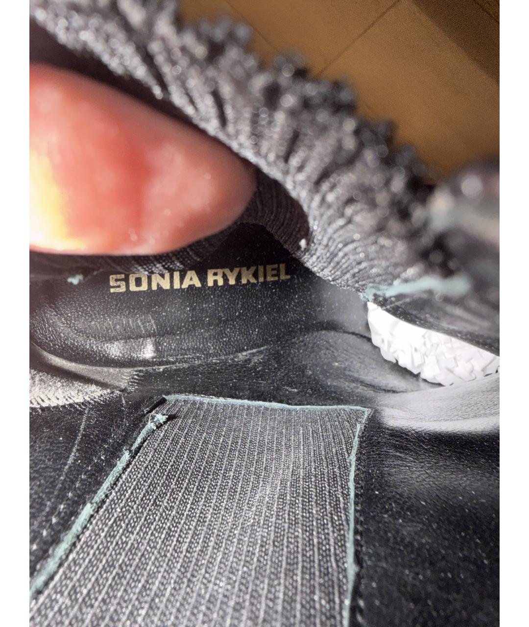 SONIA RYKIEL Черные кожаные ботильоны, фото 7