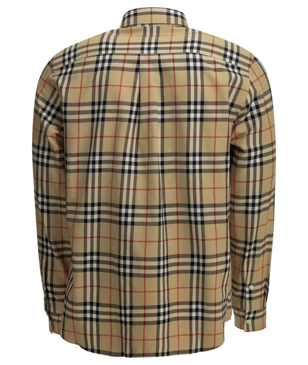 BURBERRY Бежевая хлопковая кэжуал рубашка, фото 2