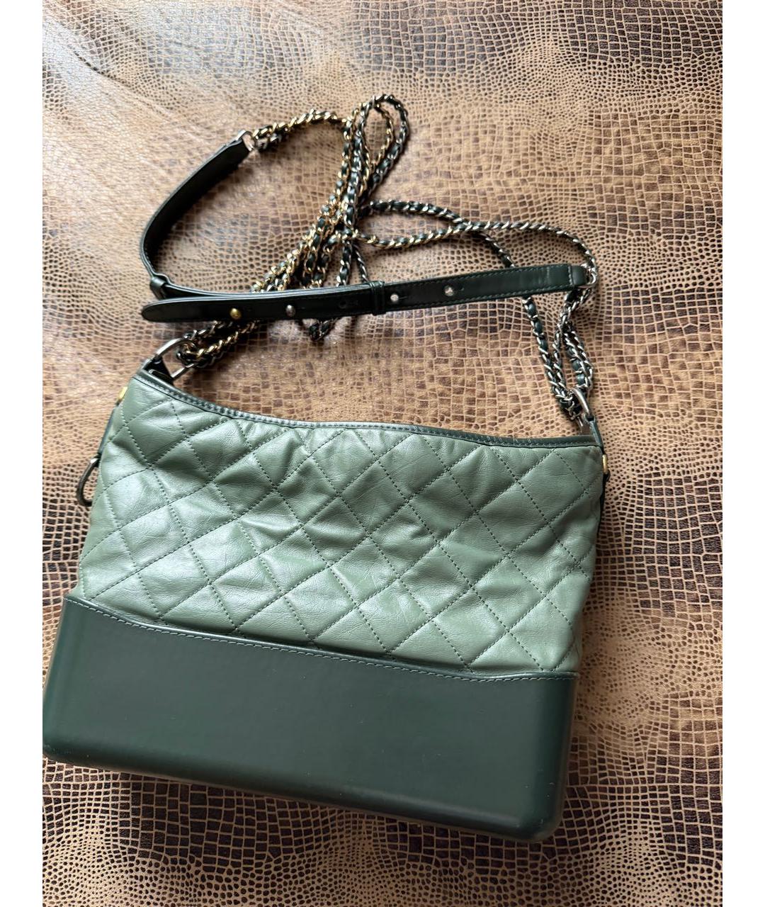 CHANEL Зеленая кожаная сумка через плечо, фото 2