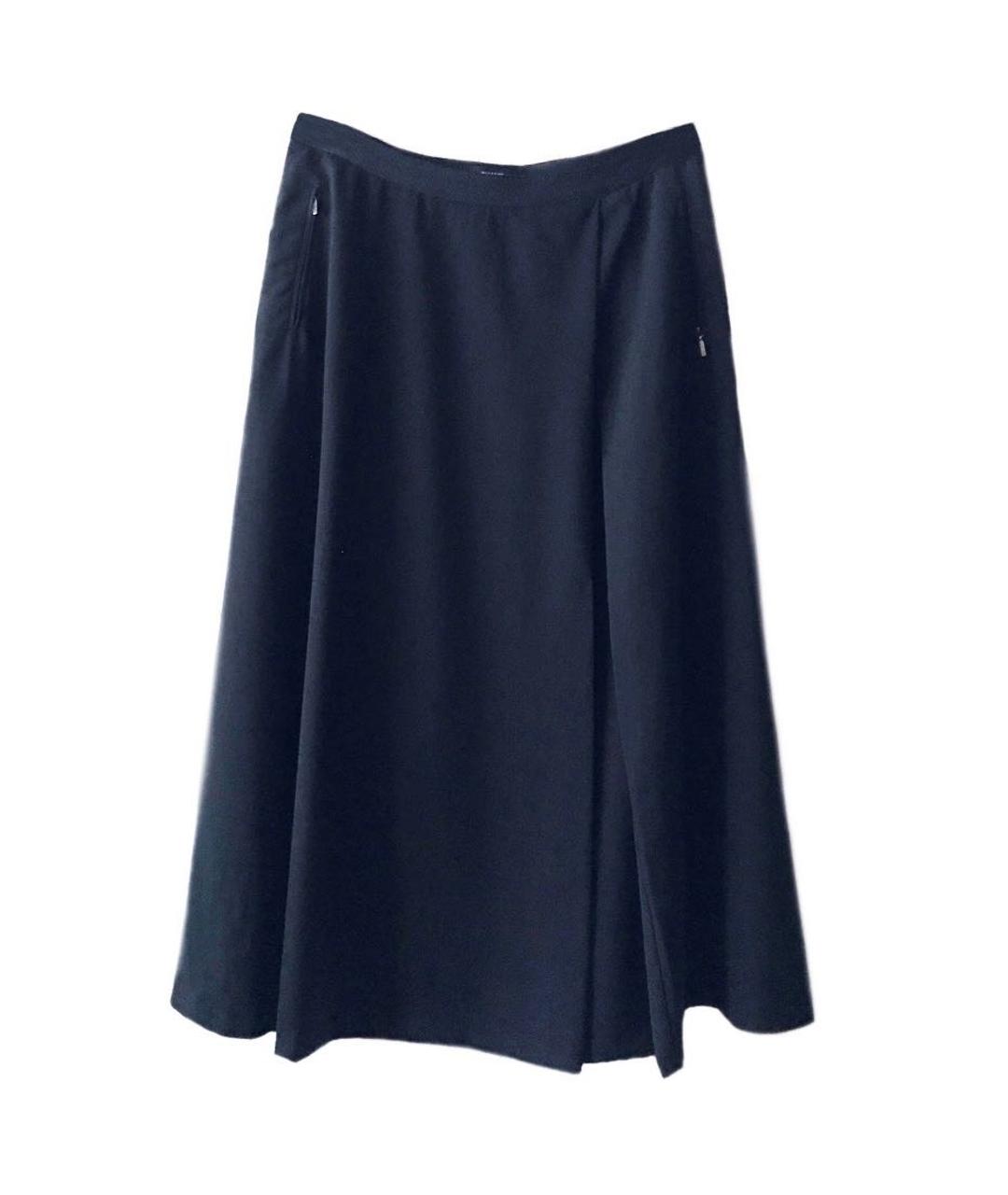 WEEKEND MAX MARA Темно-синяя шерстяная юбка миди, фото 7