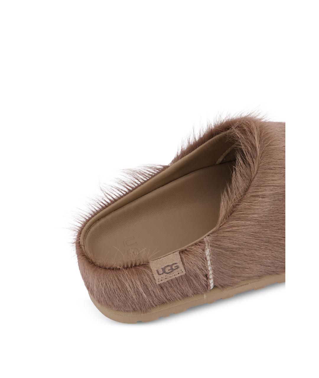 UGG Коричневые кожаные сабо, фото 4