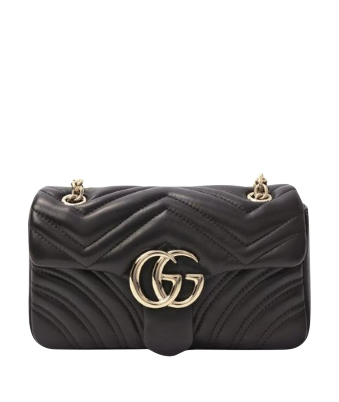 GUCCI Черная кожаная сумка через плечо, фото 8