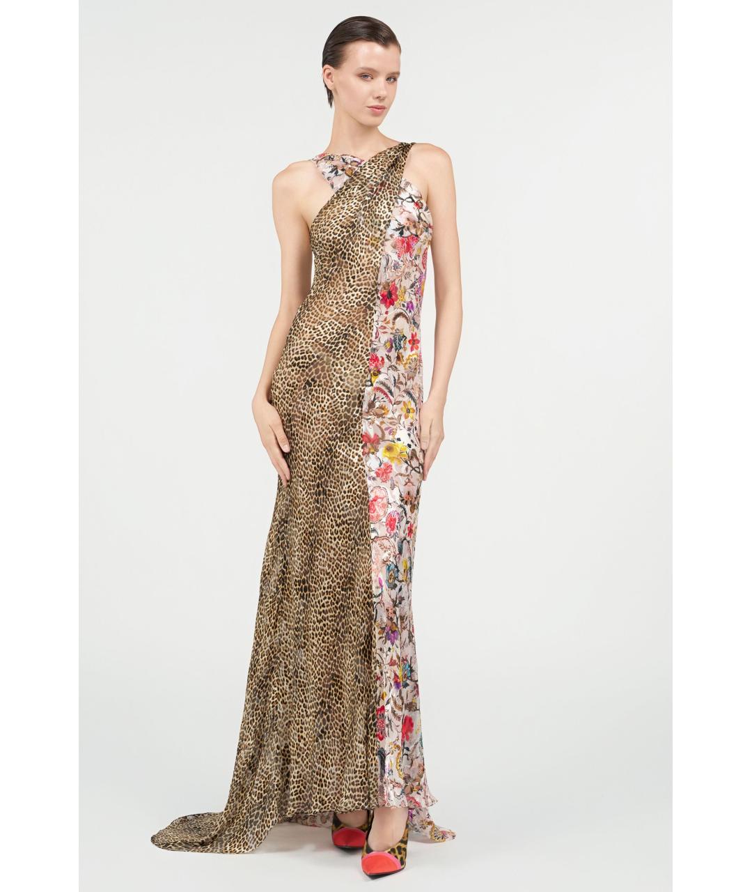 ROBERTO CAVALLI Мульти вискозное коктейльное платье, фото 2