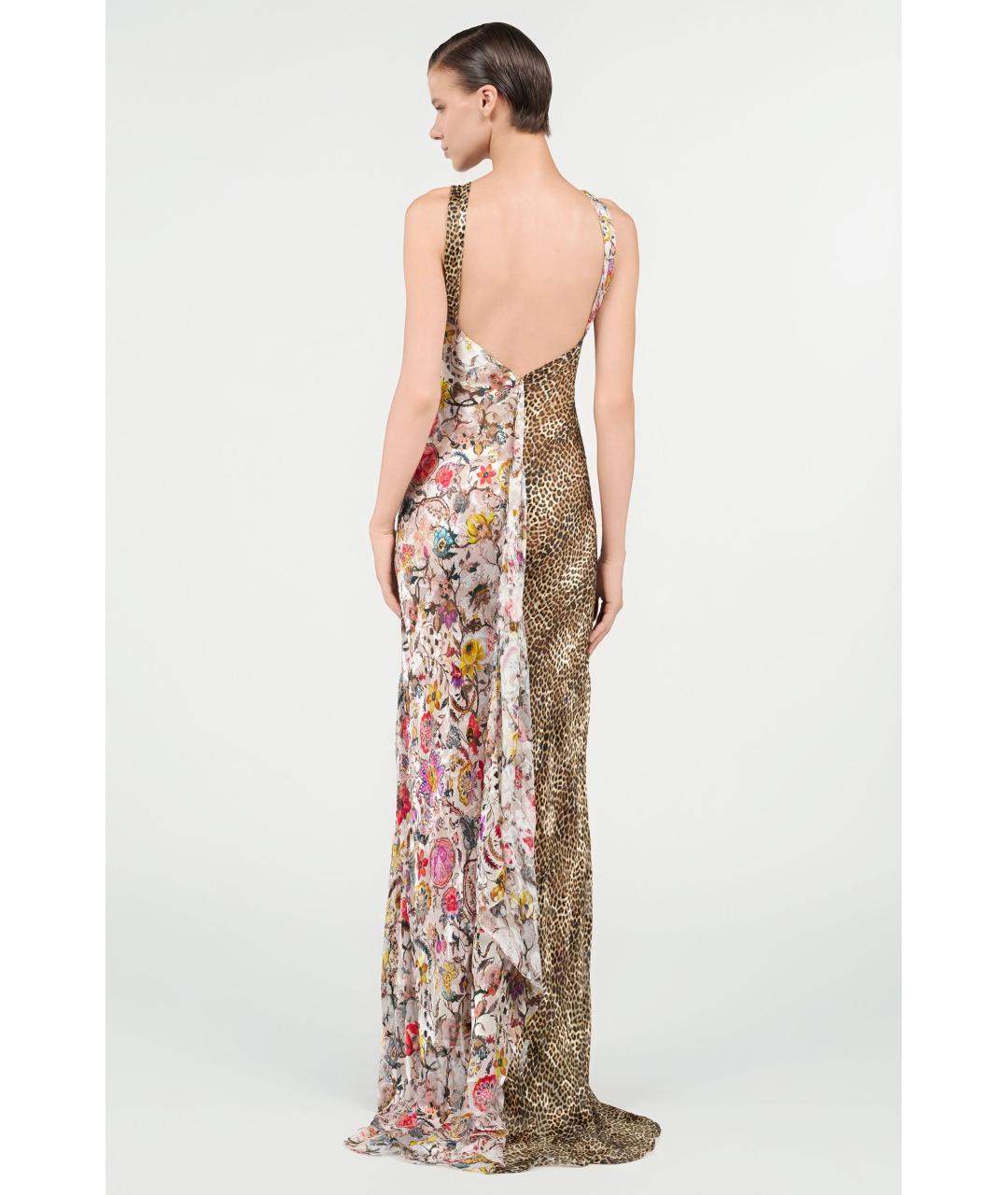 ROBERTO CAVALLI Мульти вискозное коктейльное платье, фото 4