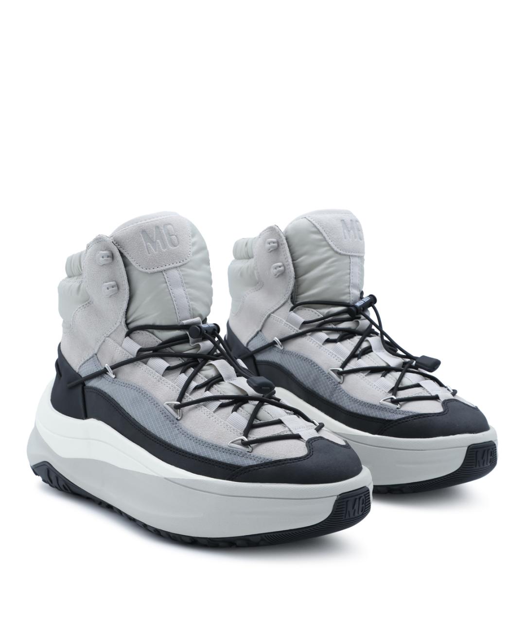MOON BOOT Серые синтетические высокие ботинки, фото 2