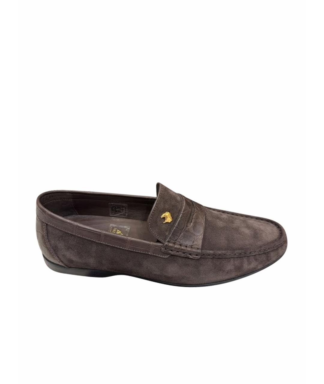 STEFANO RICCI Коричневые замшевые мокасины, фото 1