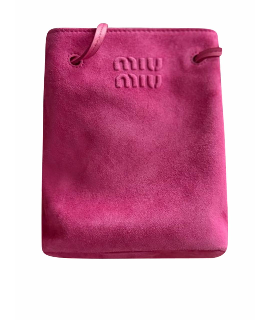 MIU MIU Фуксия замшевая сумка через плечо, фото 1