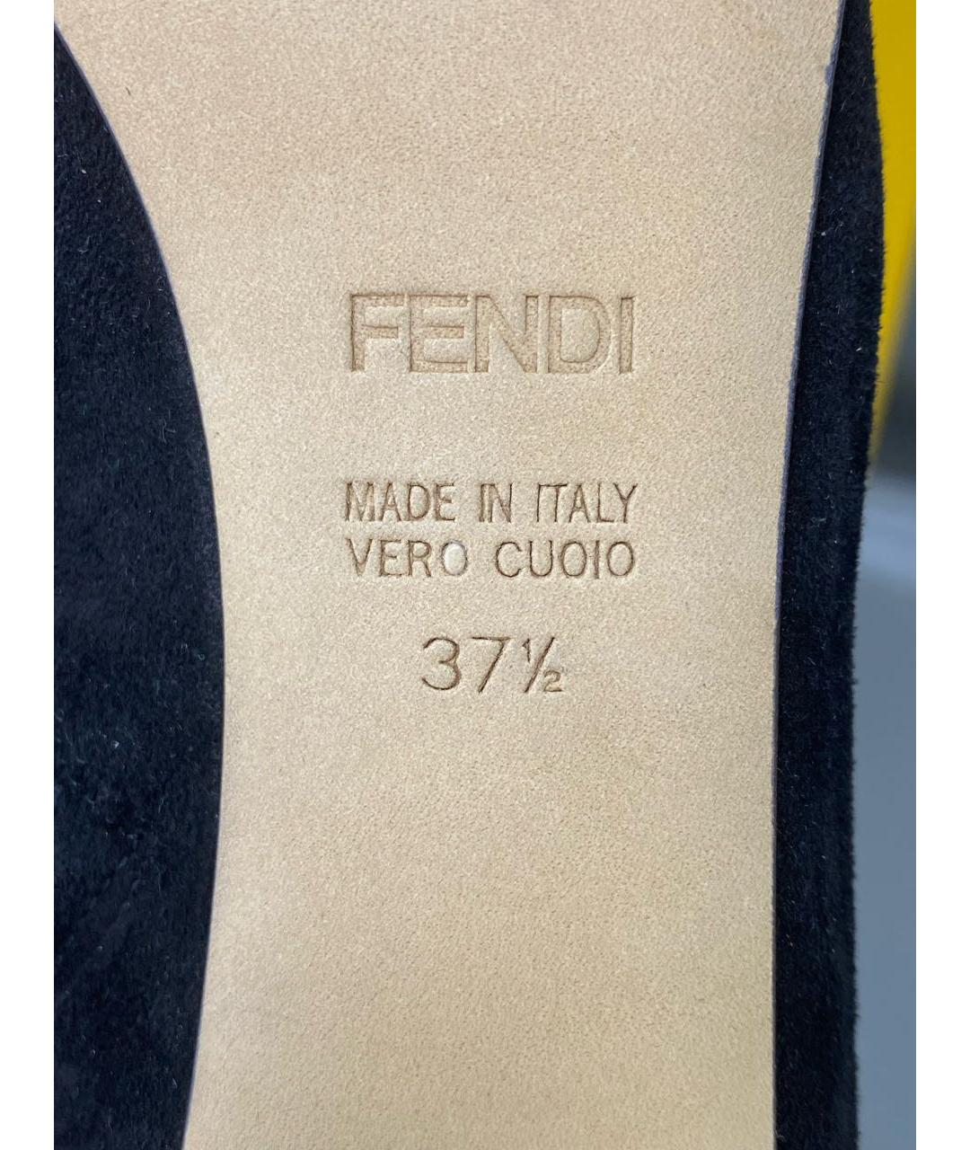 FENDI Черные замшевые ботильоны, фото 7