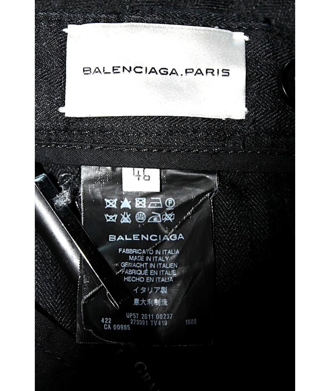BALENCIAGA Антрацитовые хлопковые повседневные брюки, фото 3