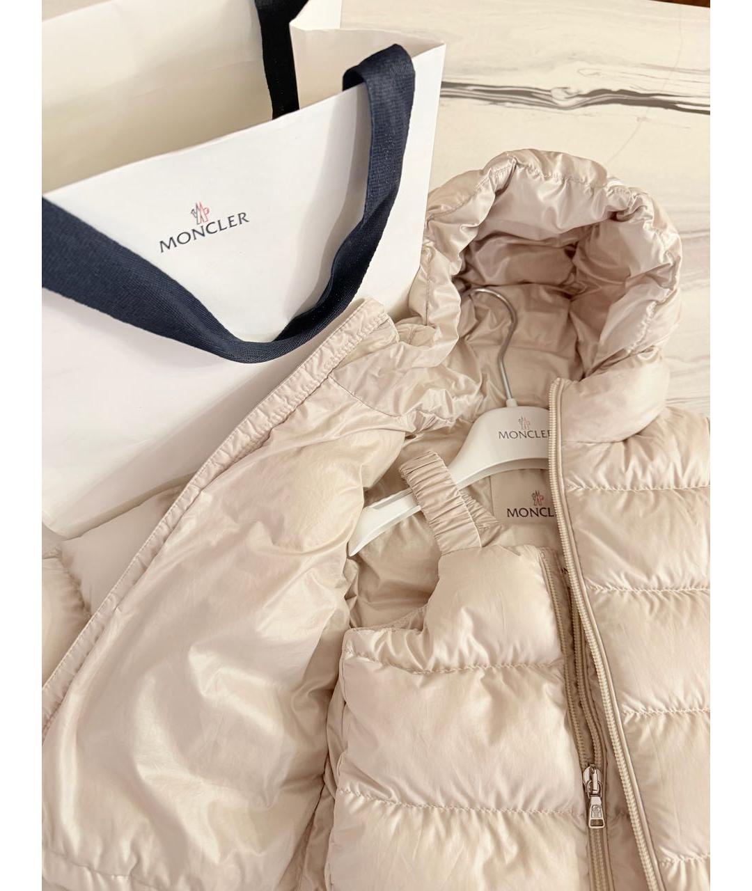 MONCLER ENFANT Бежевый полиэстеровый комбинезон, фото 3