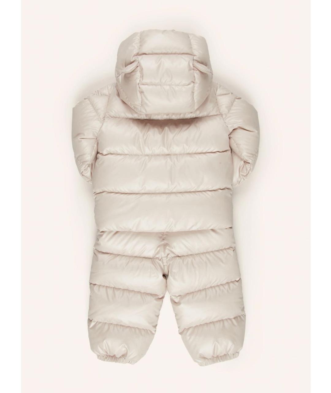 MONCLER ENFANT Бежевый полиэстеровый комбинезон, фото 2
