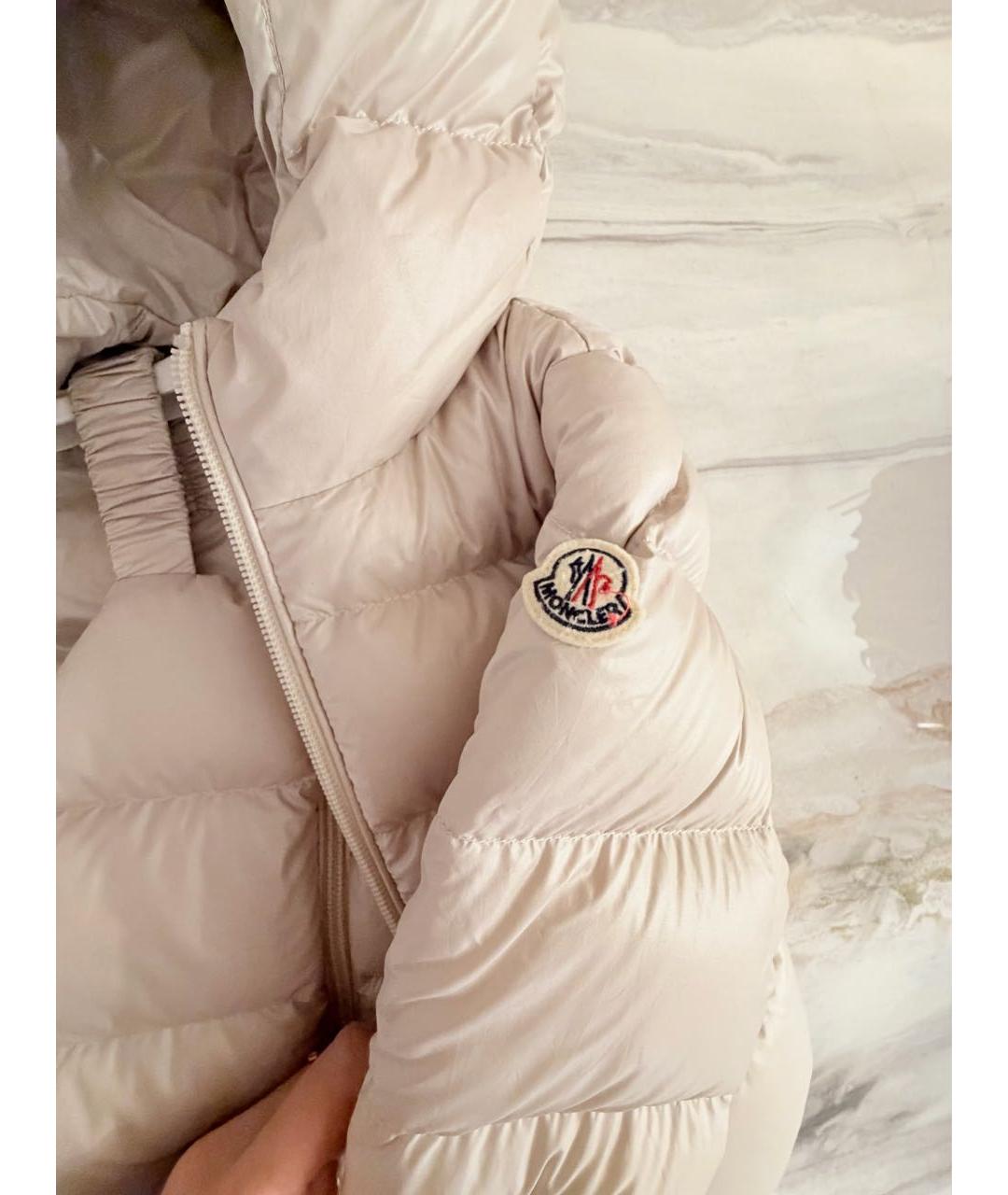 MONCLER ENFANT Бежевый полиэстеровый комбинезон, фото 7