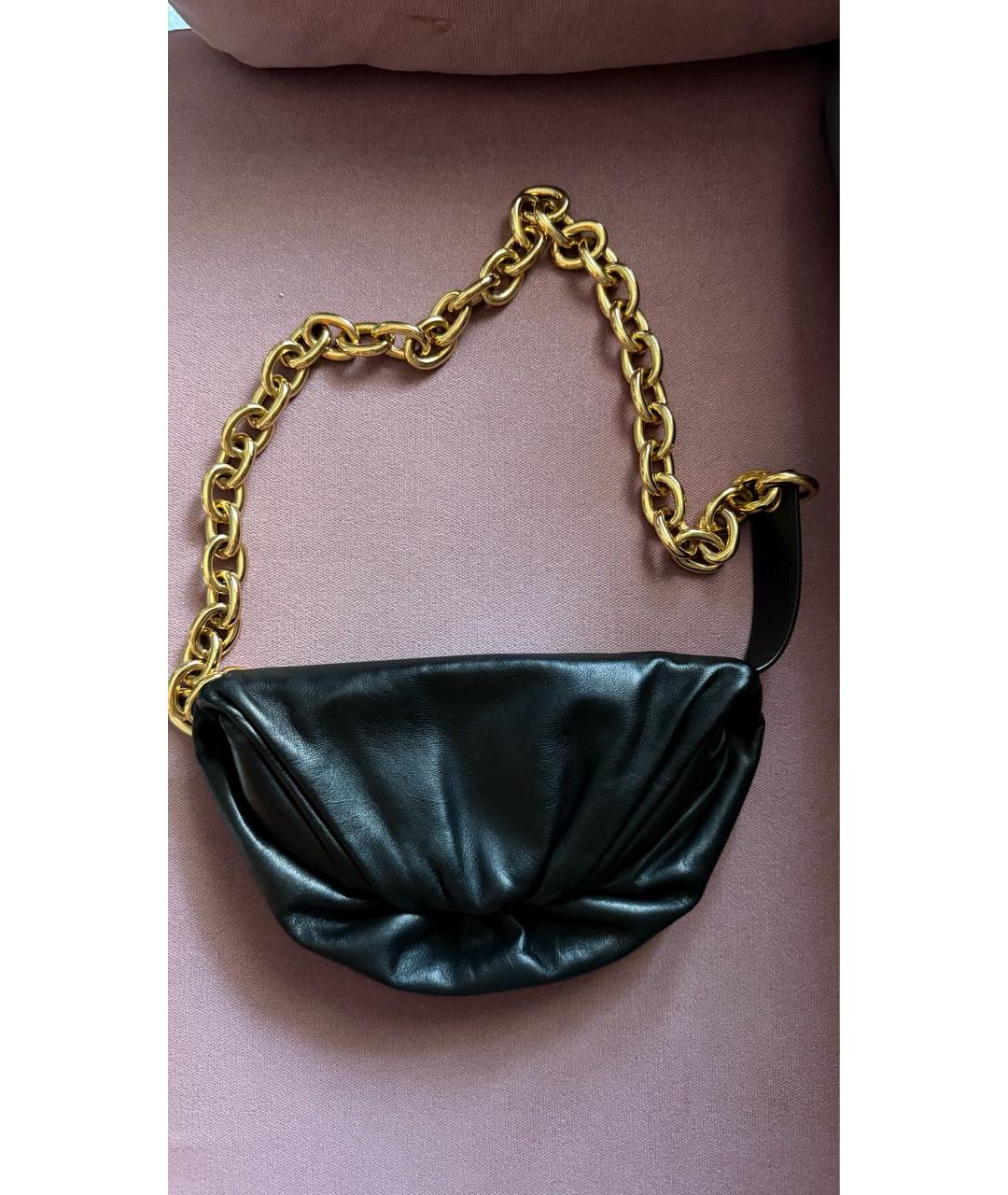BOTTEGA VENETA Черная кожаная поясная сумка, фото 3