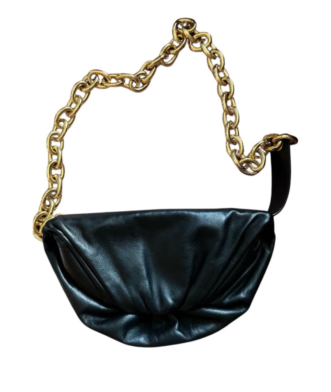 BOTTEGA VENETA Черная кожаная поясная сумка, фото 1