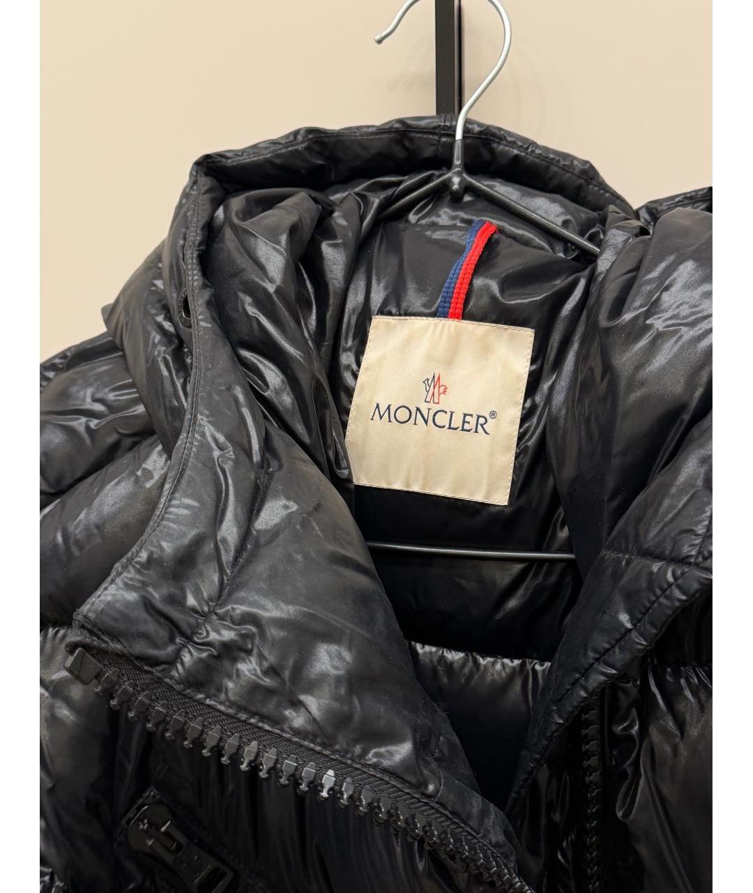 MONCLER Черный нейлоновый пуховик, фото 3