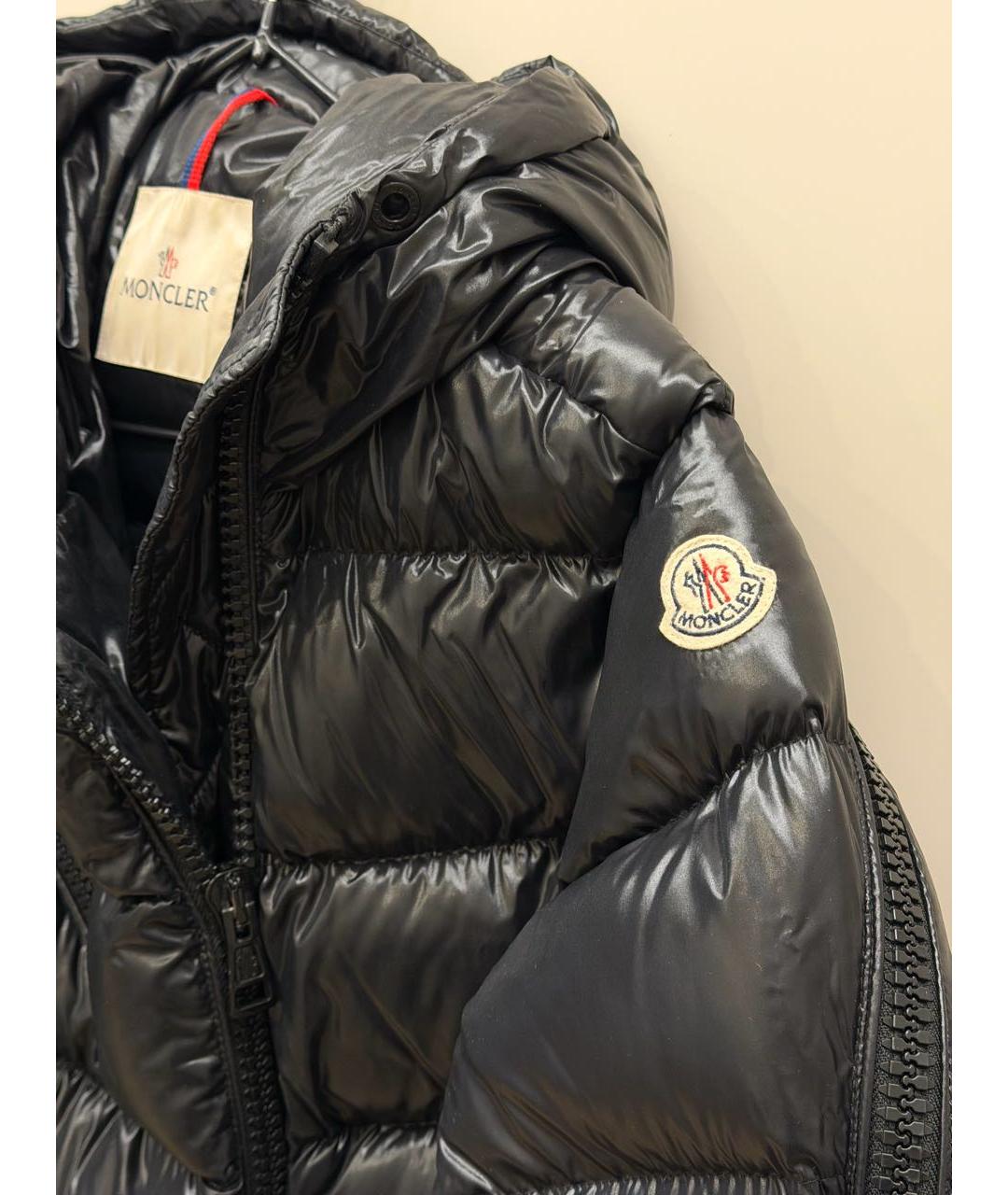MONCLER Черный нейлоновый пуховик, фото 4