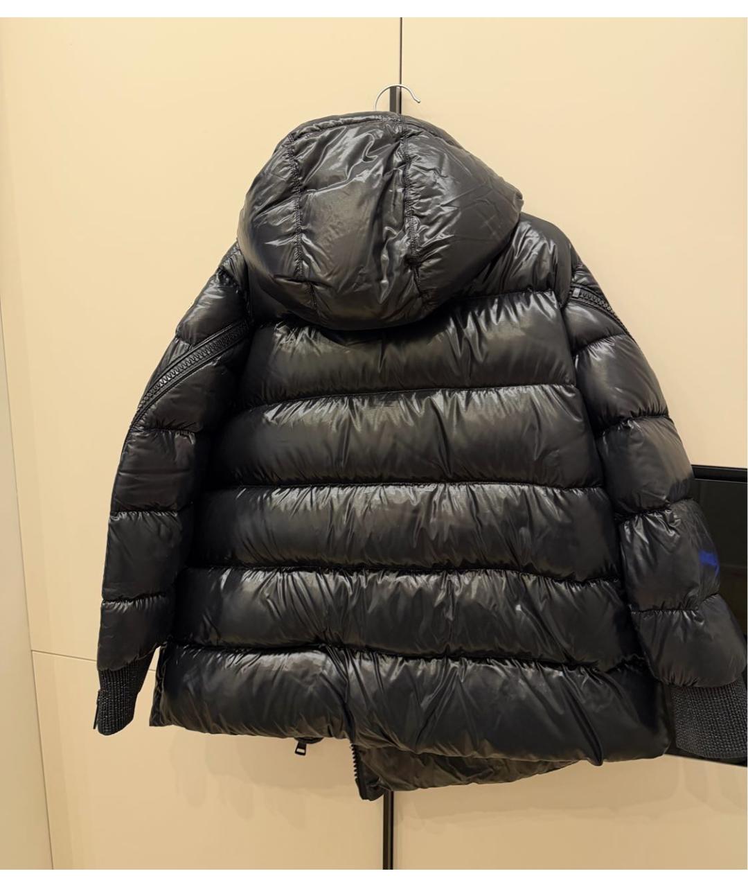 MONCLER Черный нейлоновый пуховик, фото 2